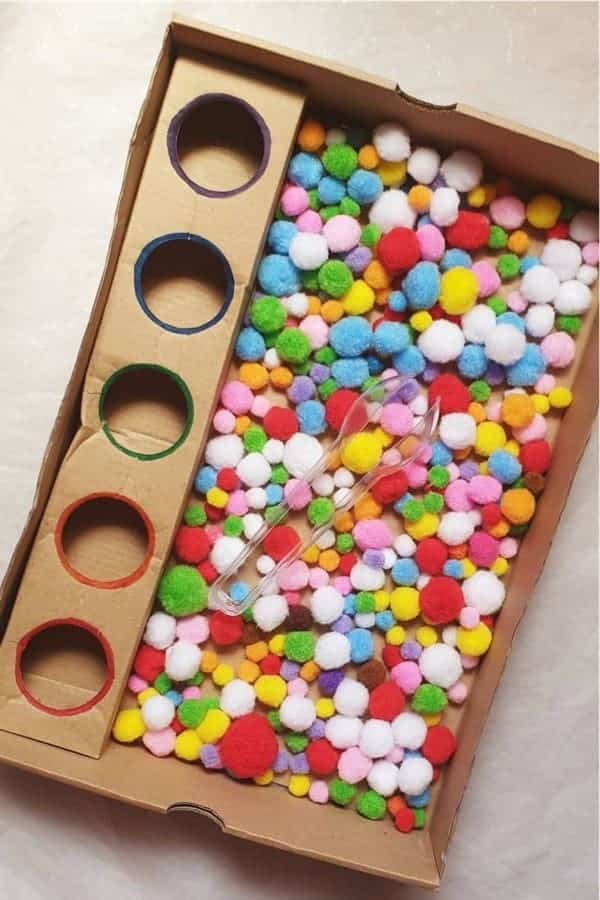 Easy Sorting Game With Shoe Box