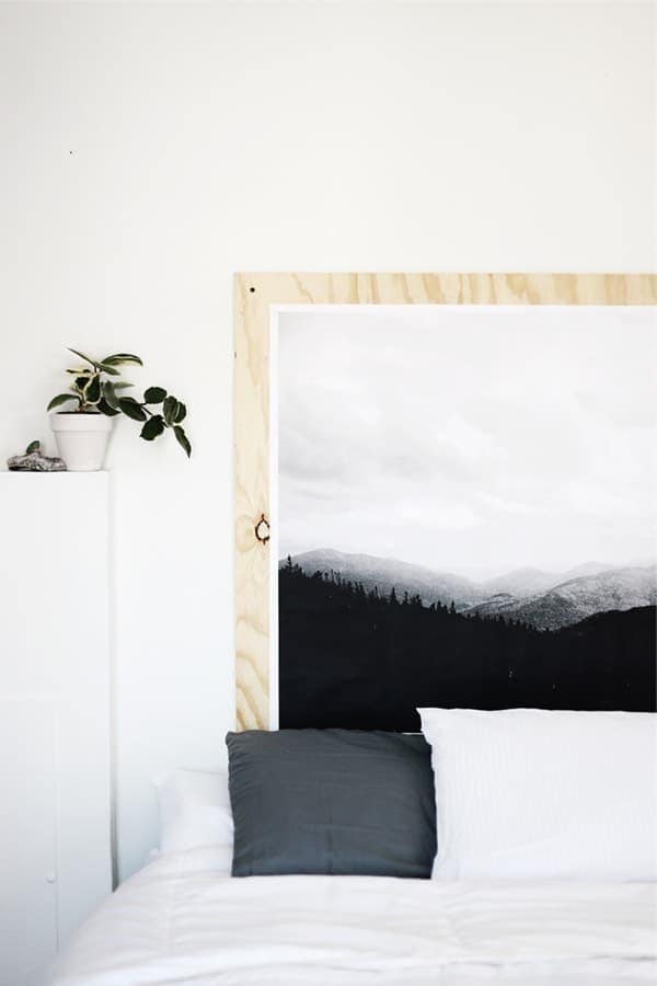 DIY Plywood Print Headboard