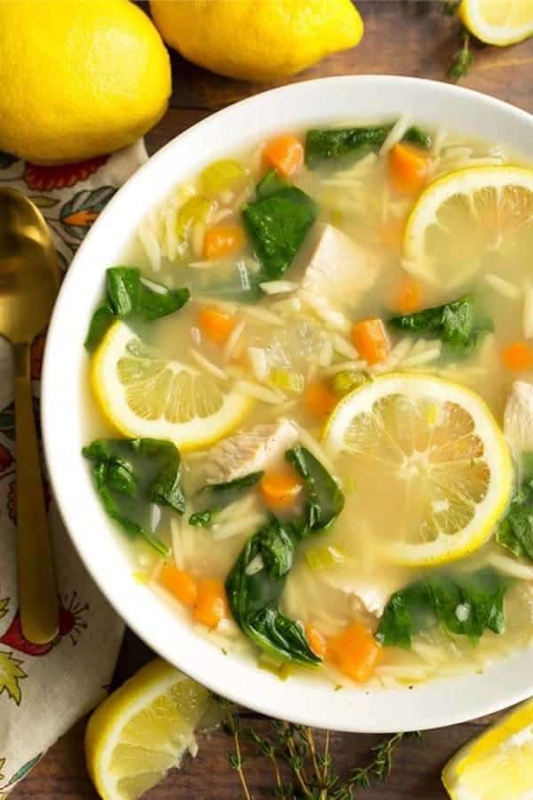 Lemon Chicken Orzo Soup