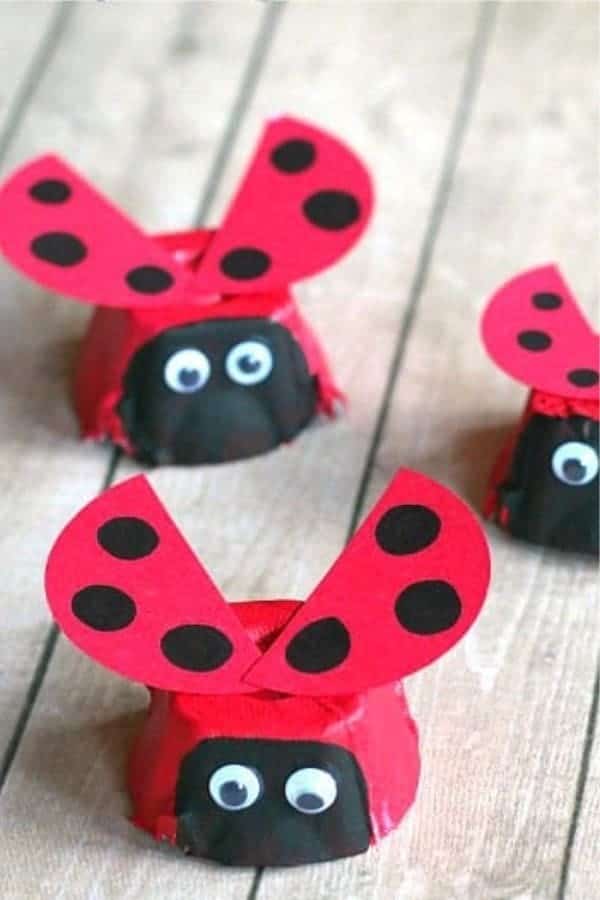 Egg Carton Ladybug Craft for Kids