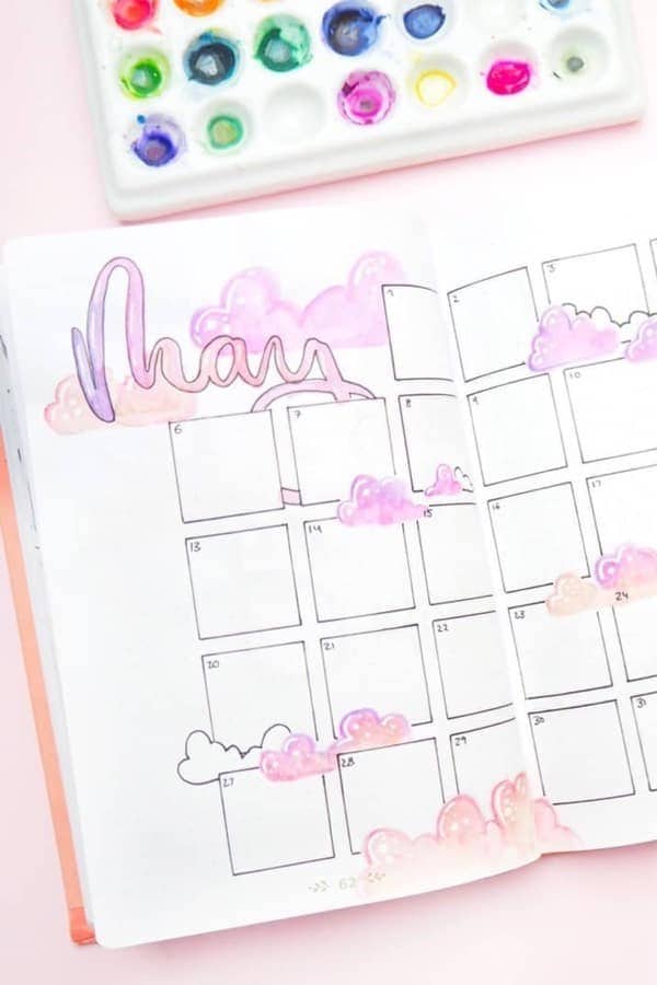 Pink Monthly Spread