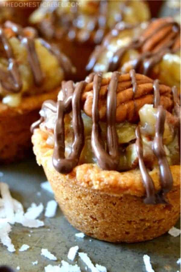 German Chocolate Cookie Cups