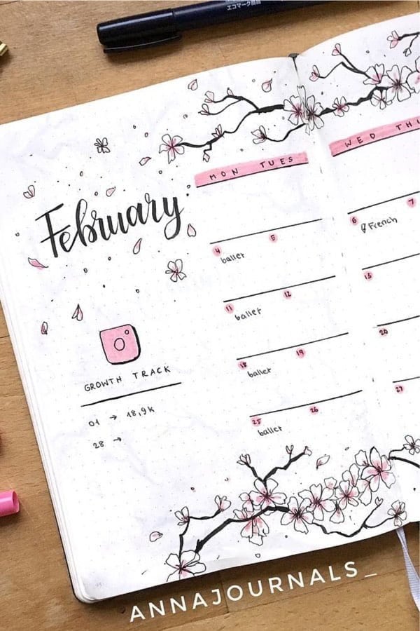 February Monthly Spread