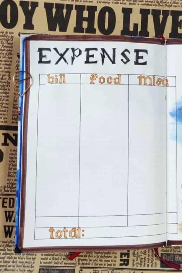 Harry Potter Expense Tracker