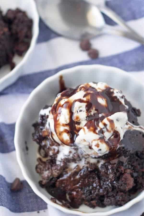 Molten Brownie Pudding