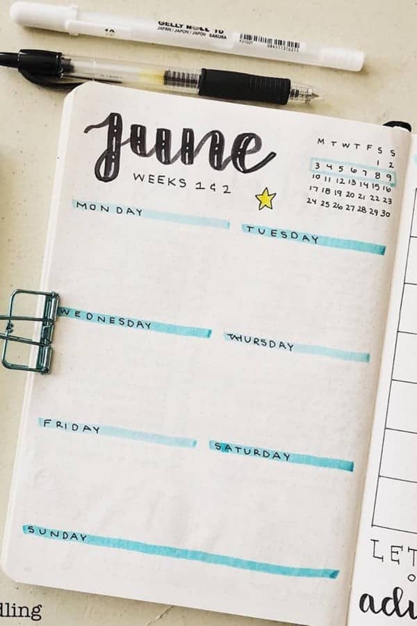 Basic June Weekly Spread