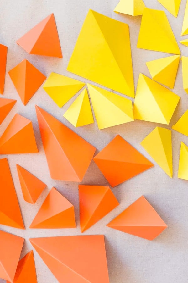 3d Geometric Paper Backdrop