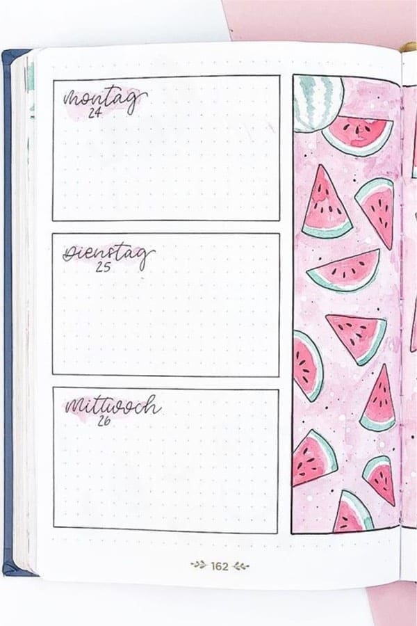 Pink Weekly Spread