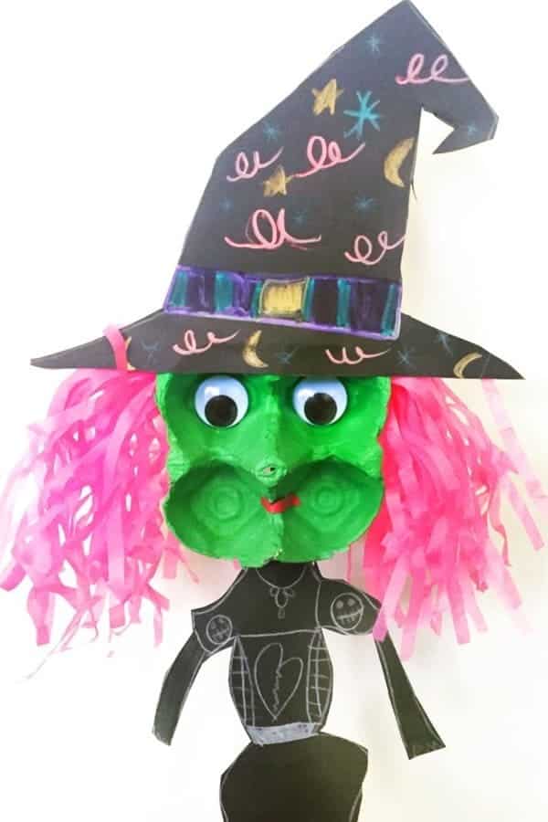 Witch Egg Carton Craft