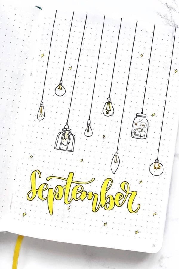 September Light Bulb Cover Page