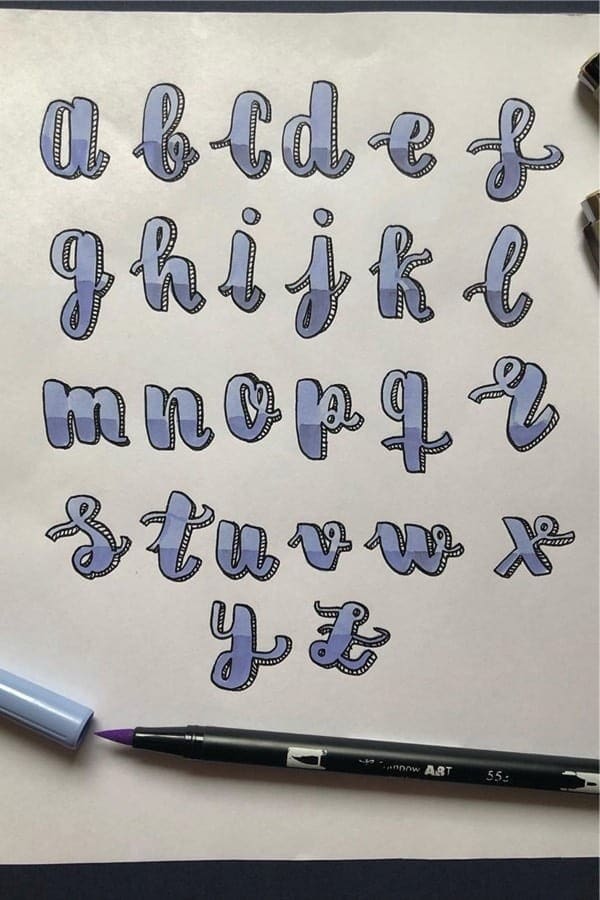 Light Blue Bujo Letters