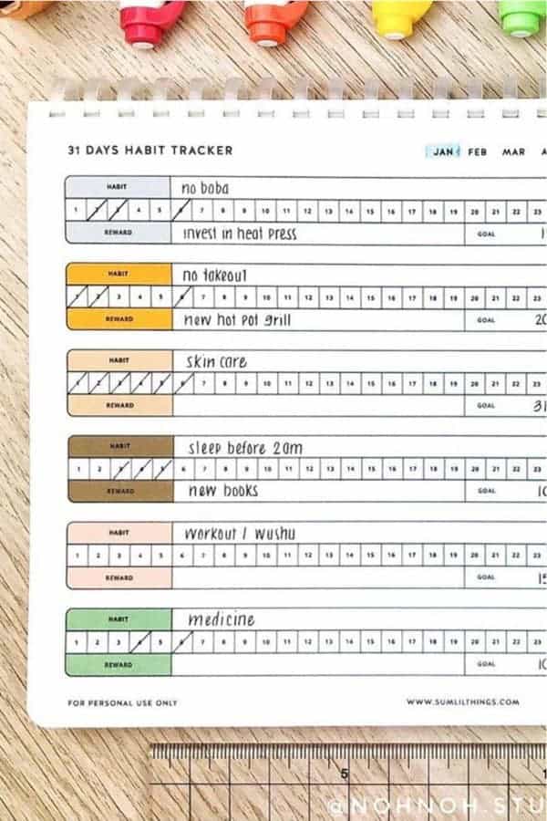 Monthly Habit Tracker