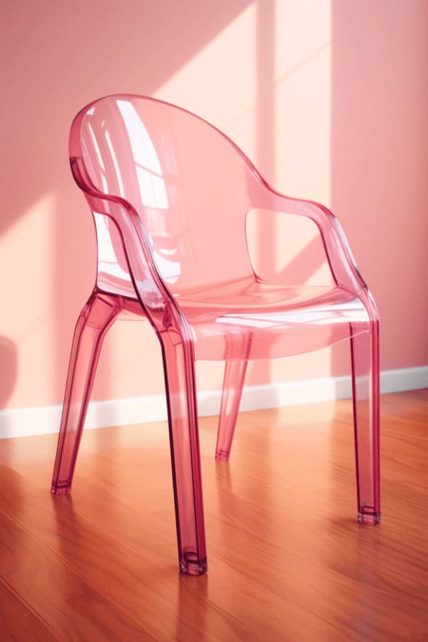 Clear plastic furniture