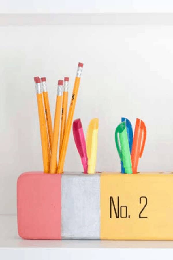 DIY Pencil Desk Organizer