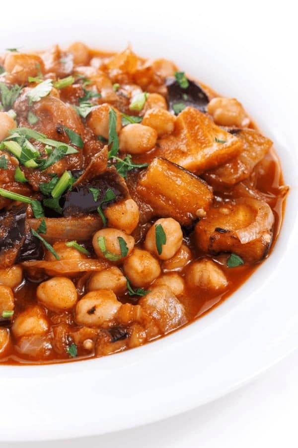 Lebanese Eggplant and Chickpea Stew