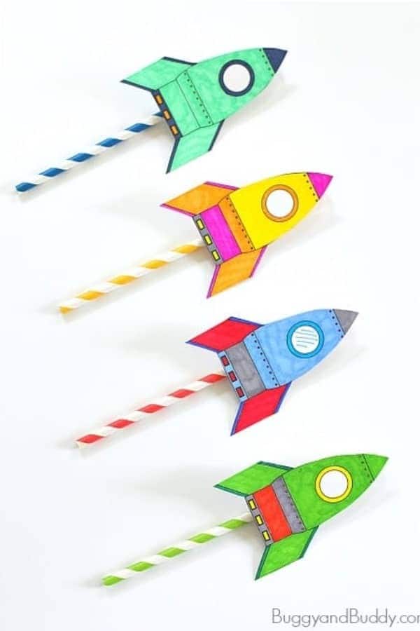 Straw Rockets For Kids