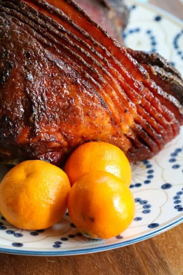 ORANGE AND BROWN SUGAR-GLAZED HAM