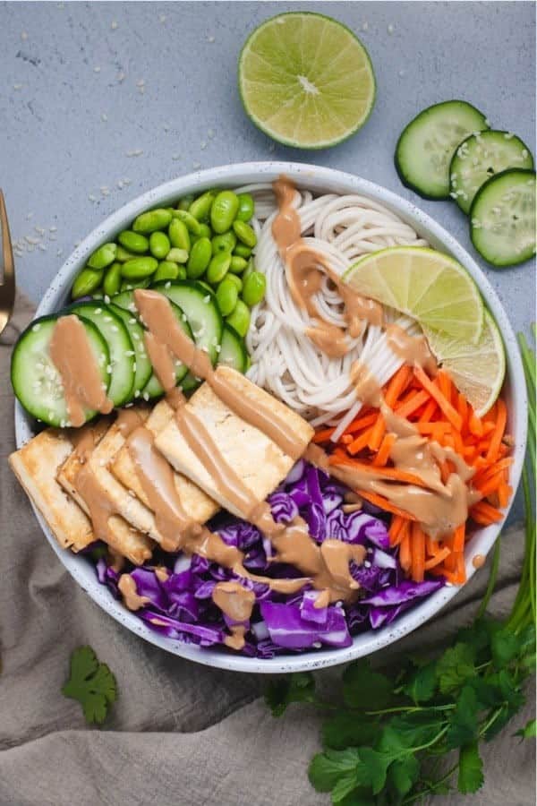 Tofu & Veggie Spring Roll Bowls