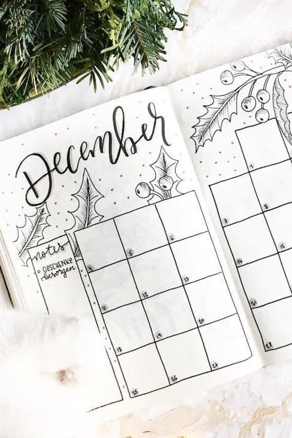 Black & White December Spread