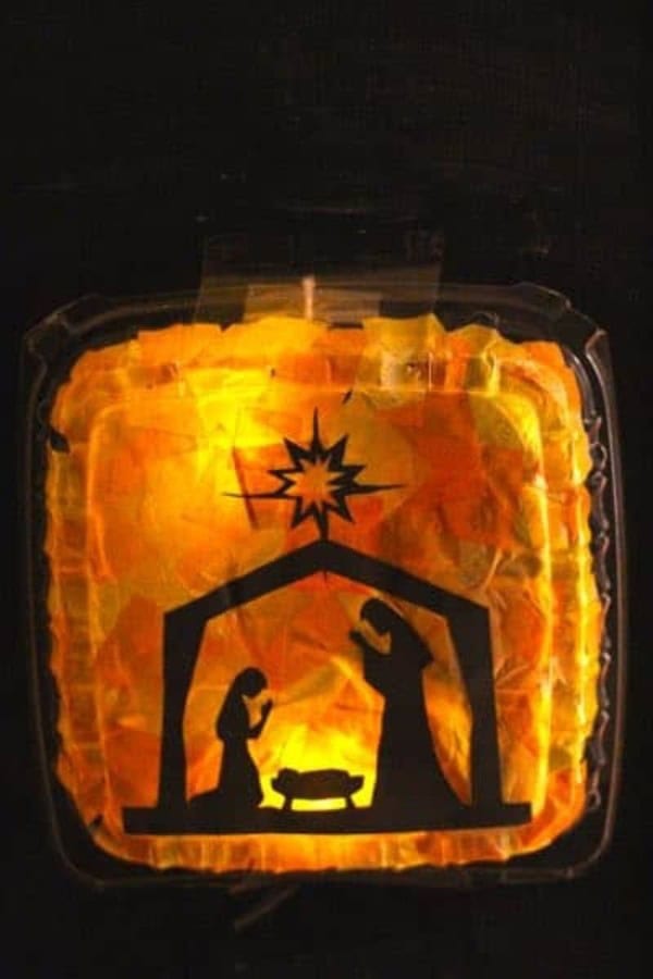 LIGHTED SHADOWBOX NATIVITY