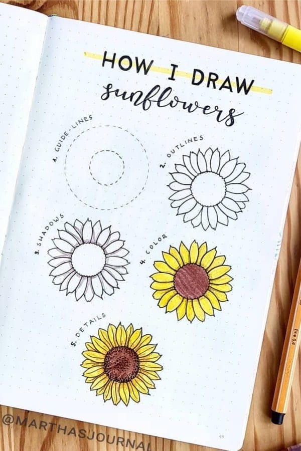 Step By Step Sunflowers