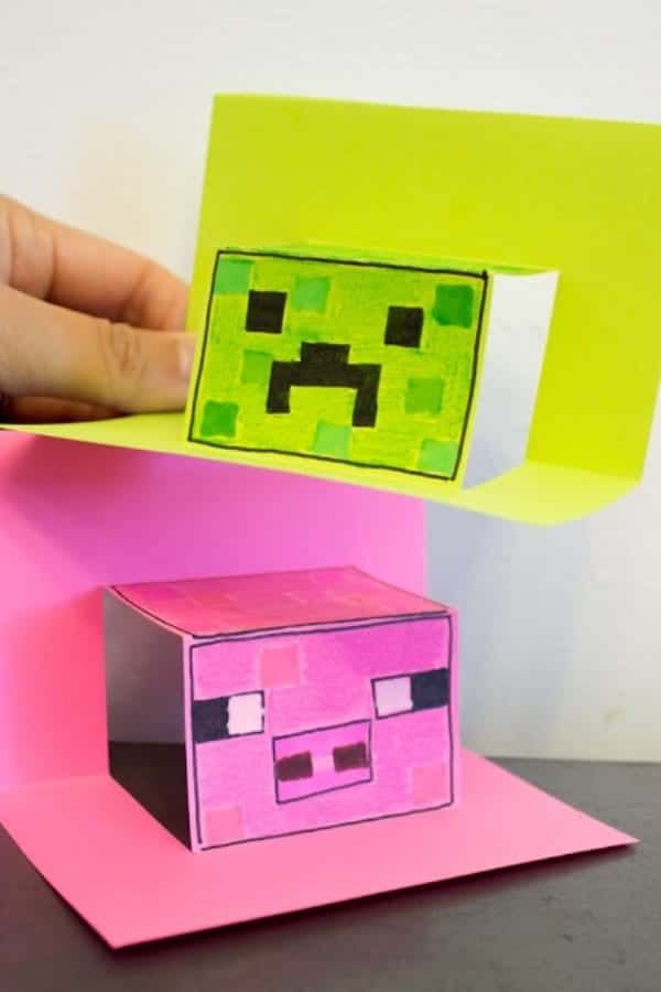 POP-UP MINECRAFT CREEPER & PIG CRAFT