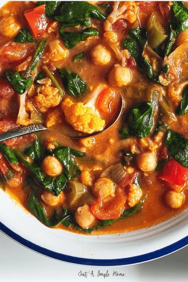 Stew with Chickpeas and Spinach