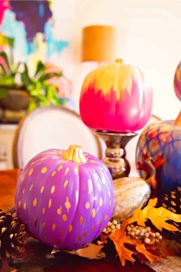 Trendy Painted Fall Pumpkins