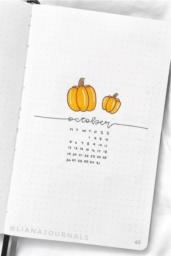 Pumpkin Doodle October Cover Spread