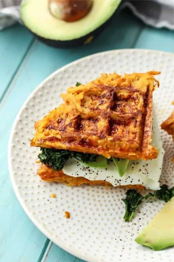 Paleo Sweet Potato Waffle Breakfast Sandwich