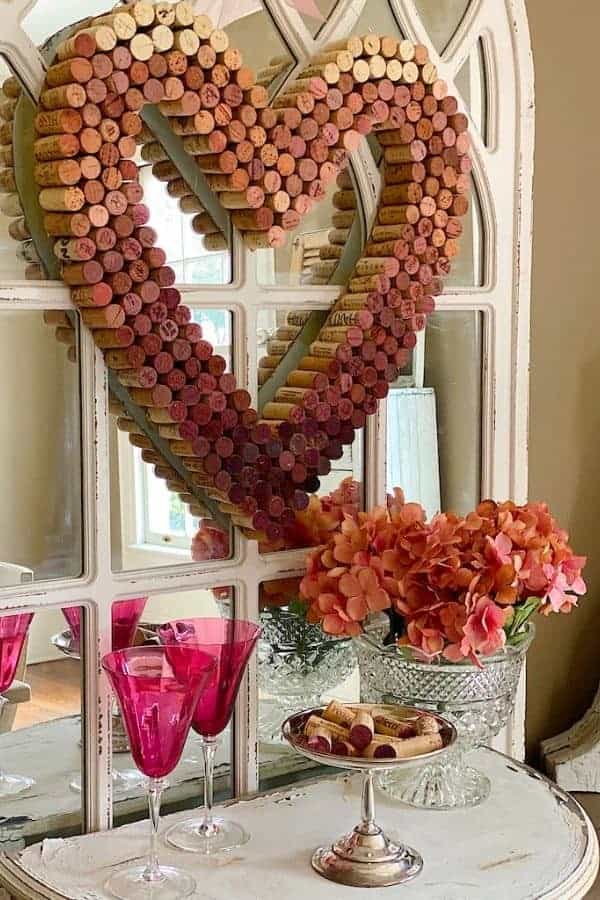 WINE CORK HEART WREATH