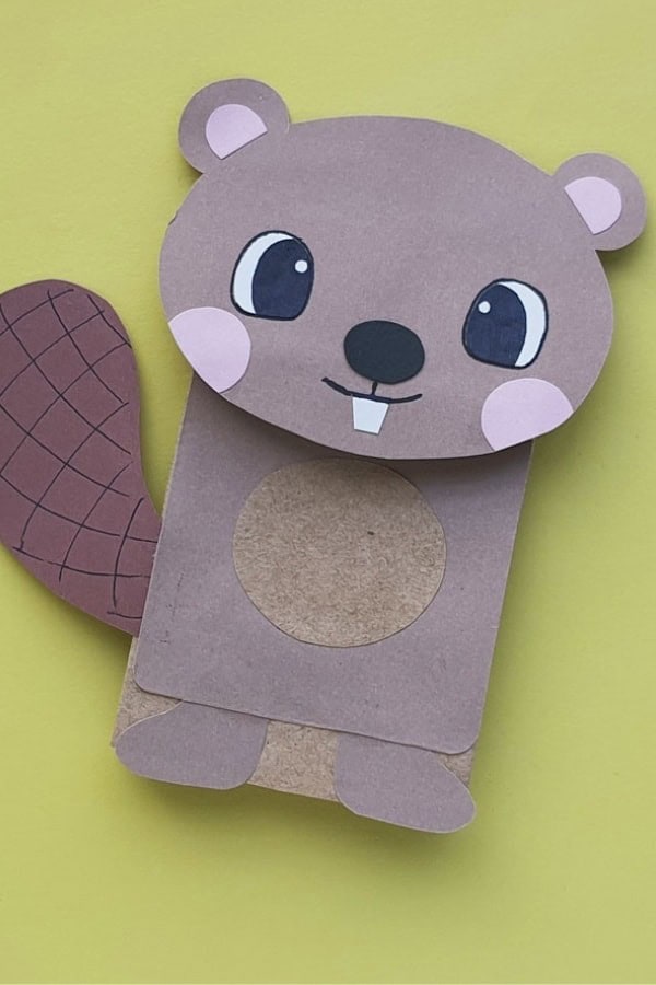 PAPER BAG BEAVER PUPPET