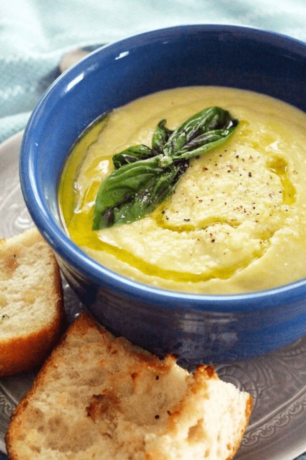 Roasted Garlic Summer Squash Soup