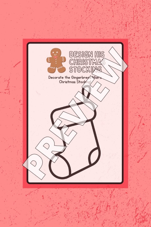 Christmas Stocking Design Worksheet