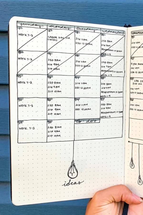 Basic Monthly Spread