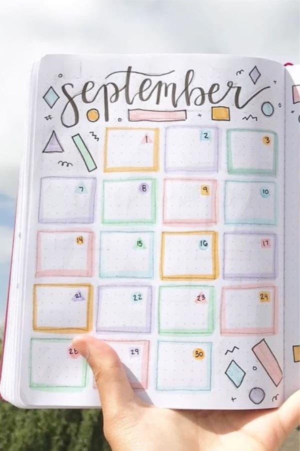 Colorful Monthly Log