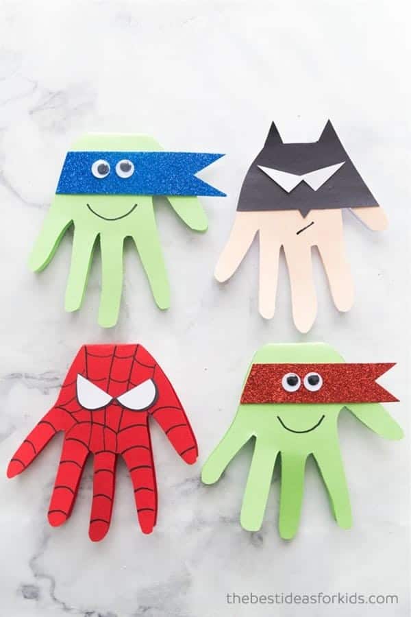 Superhero Handprint Craft For Kids