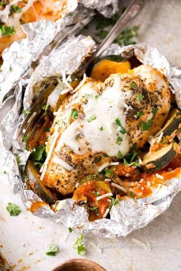 Parmesan Chicken Foil Packets