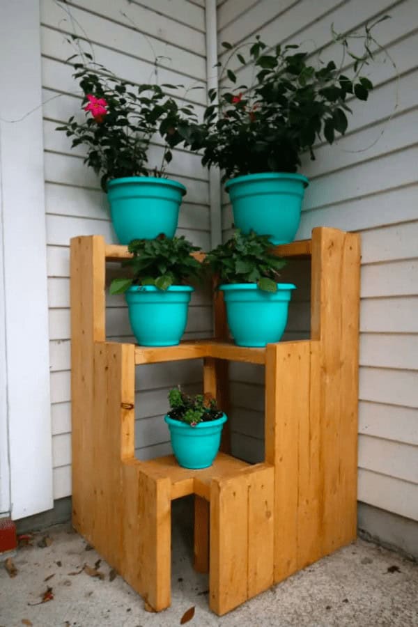 3-Tiered Corner Plant Stand