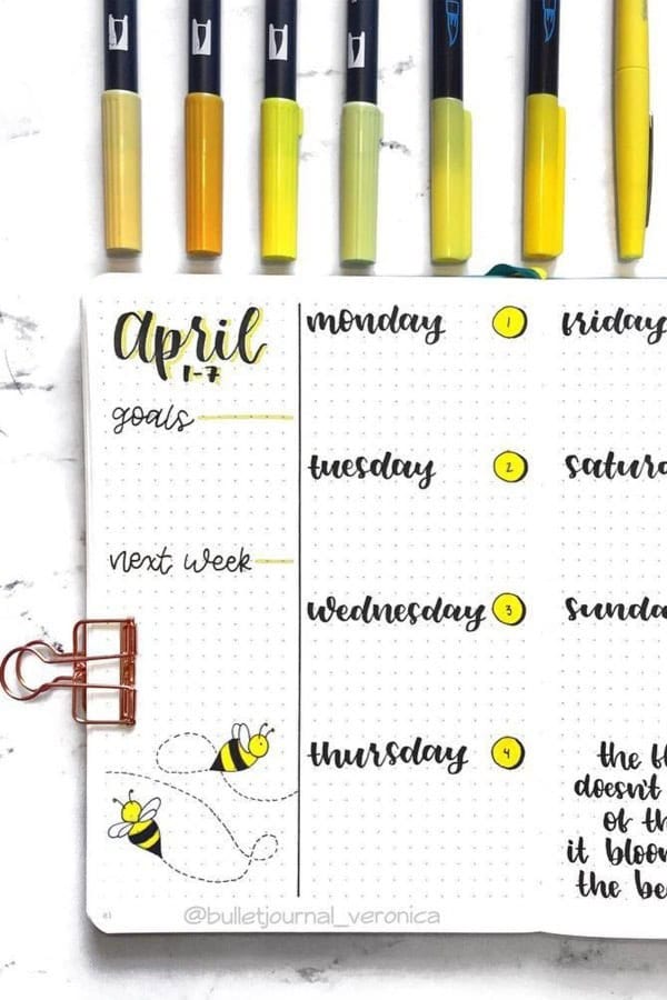 April Weekly Spread