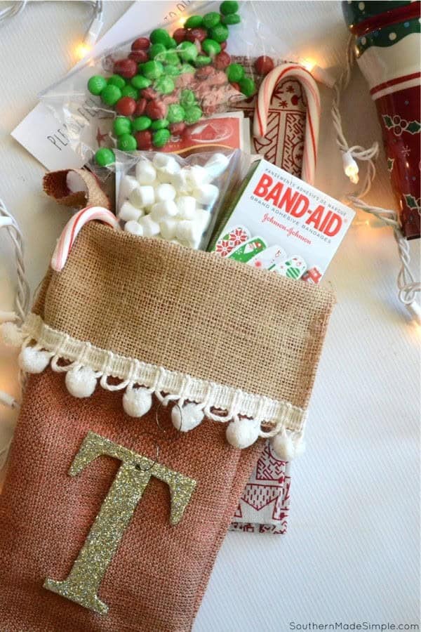 DIY No-Sew Burlap Stocking