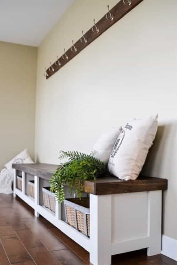 DIY Mudroom Bench With Storage