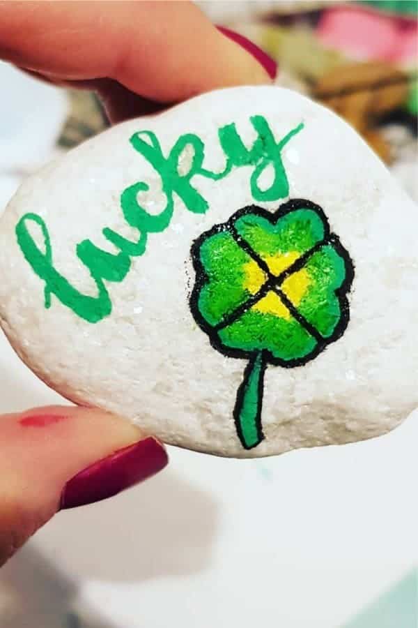 Lucky Painted Pebble