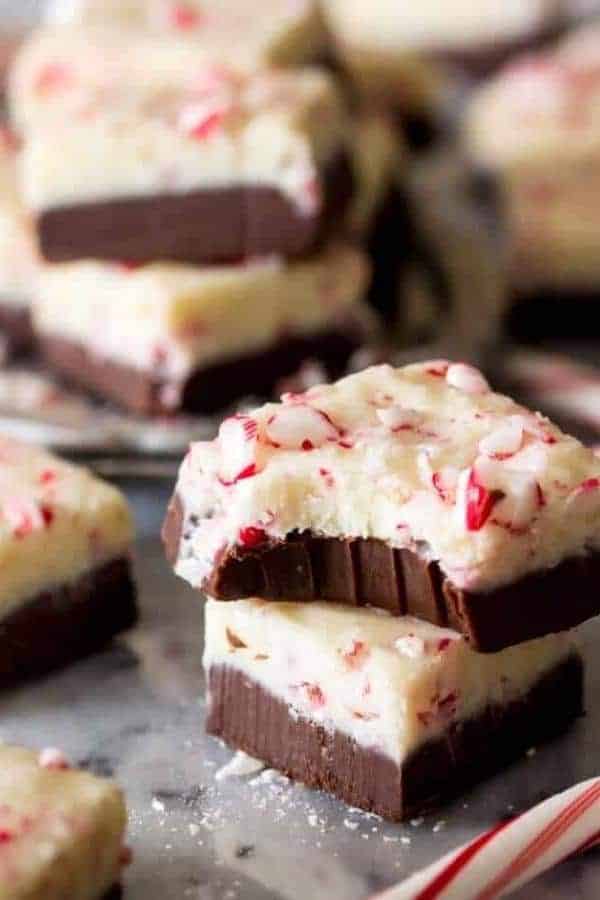 PEPPERMINT BARK FUDGE