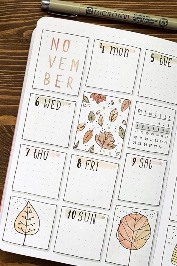 Boxy November Weekly Layout