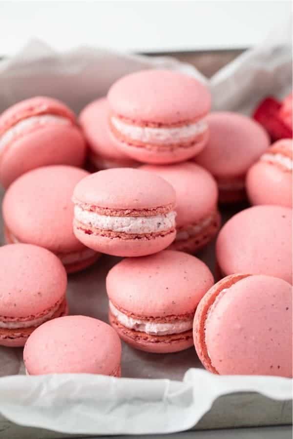 Strawberry Macarons