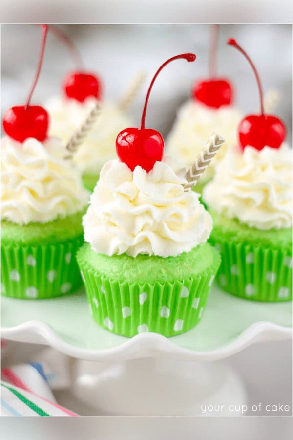 Shamrock Shake Cupcakes