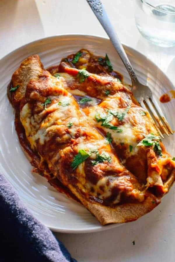 VEGGIE BLACK BEAN ENCHILADAS