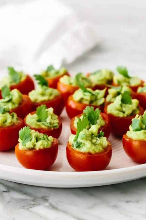 GUACAMOLE-STUFFED CHERRY TOMATOES