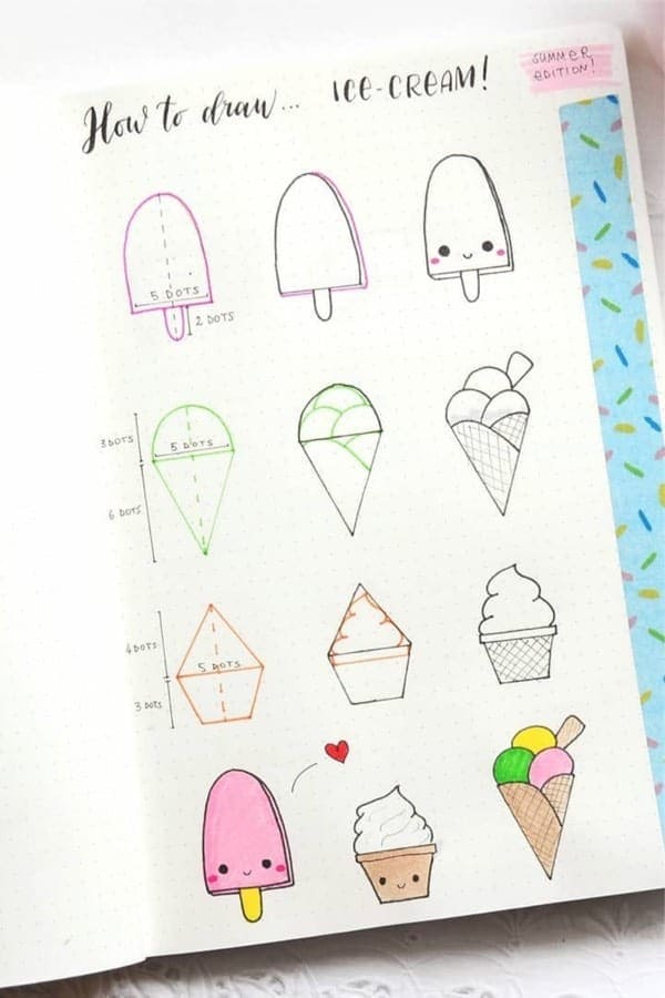 Cute Ice Cream Doodles